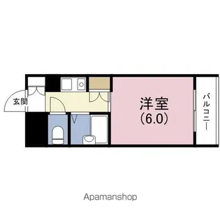 インターナショナル玉造【6階】の間取り