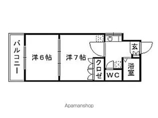 イーグルハイツ宮町【308号室】の間取り