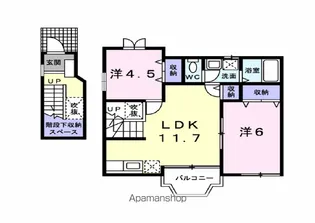 メロディーハイム横入川 A【2階】の間取り