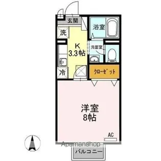 ジュネス・K【1階】の間取り