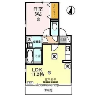 クレール森田 B【1階】の間取り