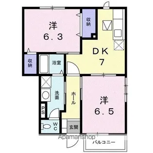 香川県高松市田村町【アパート】の間取り