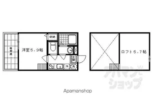 ロフティ四条大宮【1階】の間取り