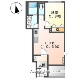 ファインハイム【1階】の間取り