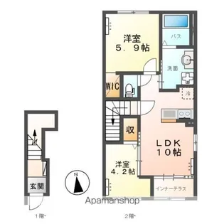 ハレレア【2階】の間取り