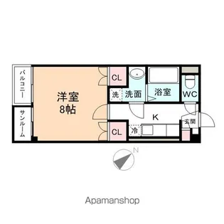 プリズムとなみ若草町【1階】の間取り