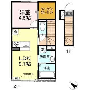 レスア柏崎II【2階】の間取り
