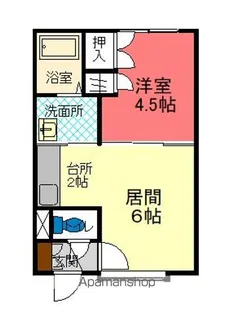 サニーサイド【103号室】の間取り