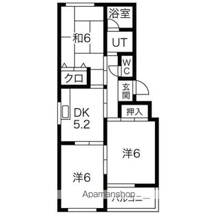 メゾンドアイン【2階】の間取り