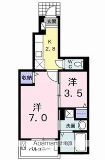 アルカンシエル北島【1階】の間取り