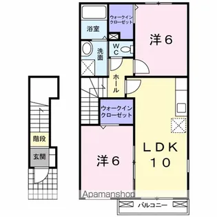 グリュックハウス B【2階】の間取り