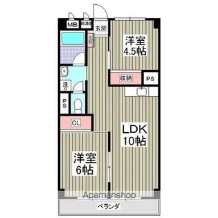 リブレス東浦和 旧東浦和ハイツ【5階】の間取り