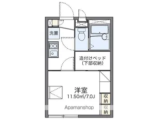 レオパレスBell Court【2階】の間取り