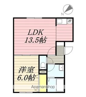 ジュピター白石中央Ⅱ【2階】の間取り