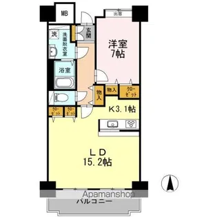 品川シーサイドビュータワー Ⅰ【19階】の間取り