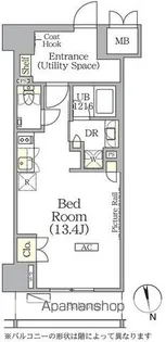 1Rの間取り画像