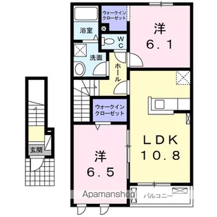 関南町レジデンスⅡ【2階】の間取り
