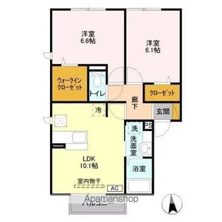 コスメアヒル【1階】の間取り