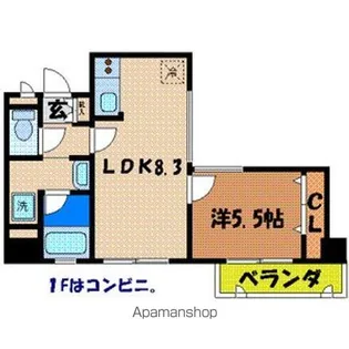 リッツ中央【3階】の間取り