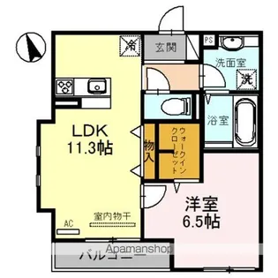グランエスポワール寿【1階】の間取り