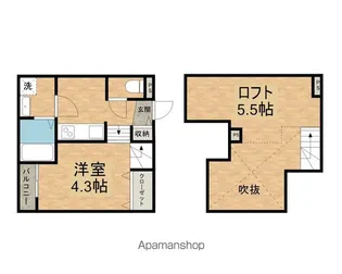 Y’Sスクエア三里町【103号室】の間取り