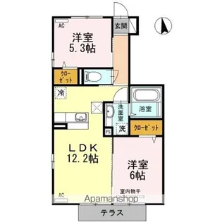 コーポ88弐番館【1階】の間取り
