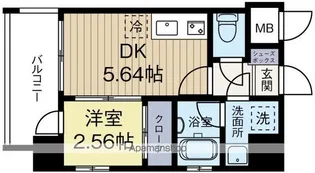 ソシオス天神【2階】の間取り
