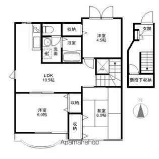 サニーハートⅡ【2階】の間取り