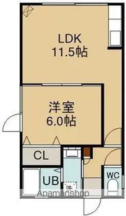 ワンセルフ3【201号室】の間取り