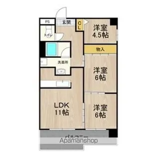 テン・フォーティ【6階】の間取り