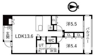 シティコート目黒3号棟【2階】の間取り