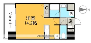 アバンギャルド北御座【5階】の間取り