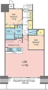 サーパス徳島中央レジデンス【13階】の間取り