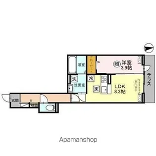 CHARDON SUD(シャルドン シュド)【1階】の間取り