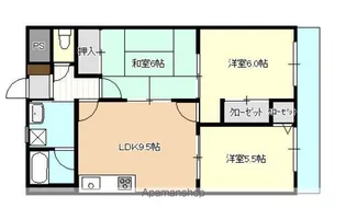 ハイム波多野Ⅱ【1階】の間取り