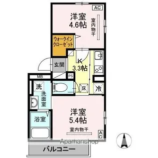 CREA桜町 A棟【1階】の間取り