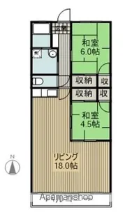 長野県長野市大字中御所岡田町【マンション】の間取り