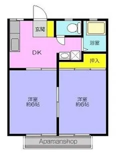 霞サンハイツA・B【1階】の間取り