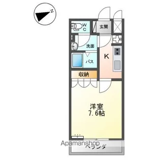 サンフィットあけぼの【1階】の間取り