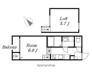 1Kの間取り画像