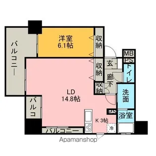 アメックス赤坂門タワー【7階】の間取り
