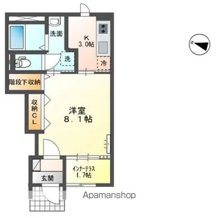 エスポワール六丁の目【1階】の間取り