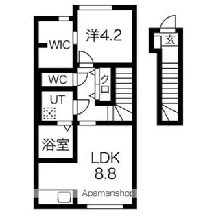 ハピネスコート桧【2階】の間取り