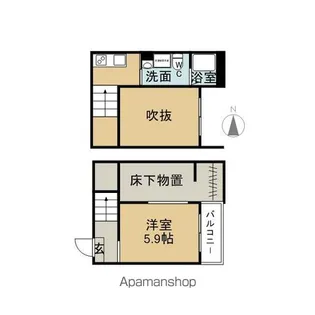 1Rの間取り画像