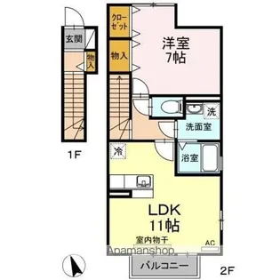 D’GRANCE南塚(ディーグランセミナミヅカ)【2階】の間取り