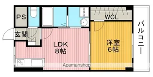 笹部ハイツ【2階】の間取り