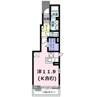 サンフレーア【1階】の間取り