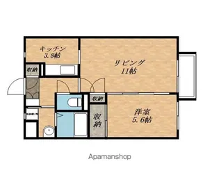 ロジュマンイルオー【101号室】の間取り