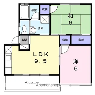 ラ・メゾンブロン(1)【1階】の間取り