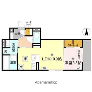 クラシスト新金岡【102号室】の間取り